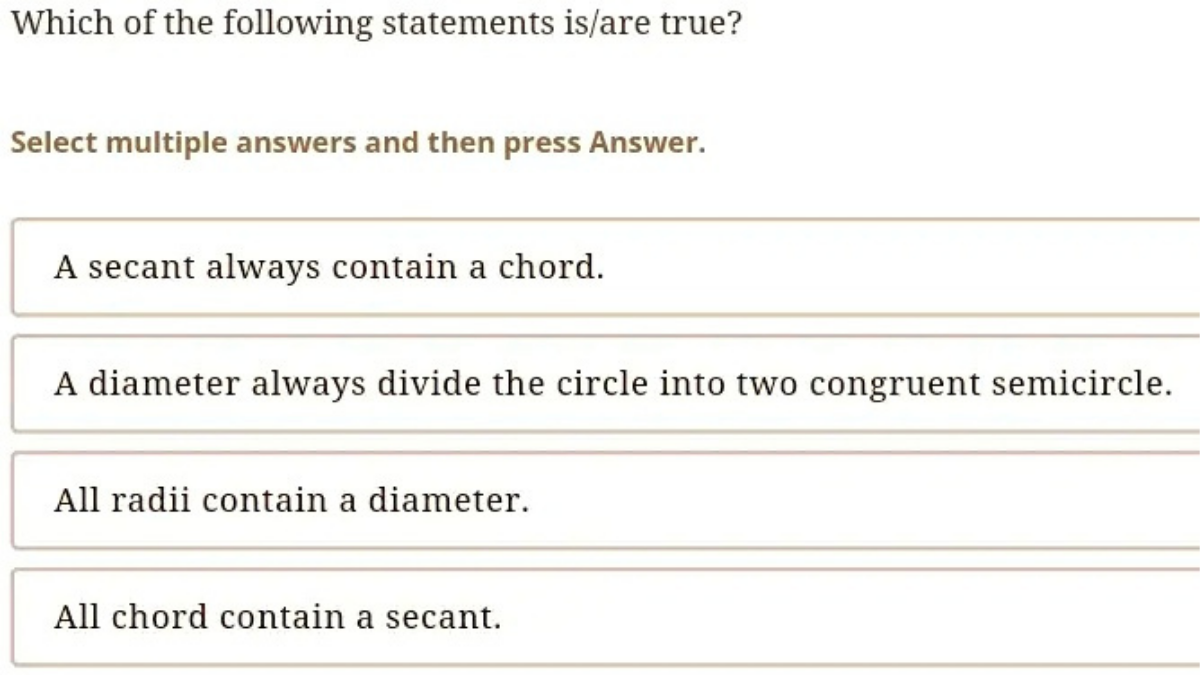 which of the following statements is true?